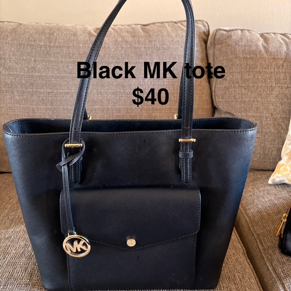 Michael Kors Black Leather Tote